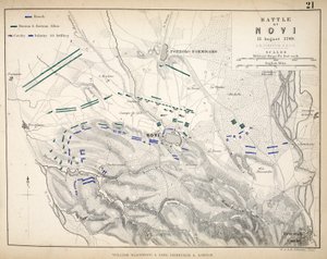 Mapa de la Batalla de Novi, publicado por William Blackwood and Sons, Edimburgo y Londres, 1848
